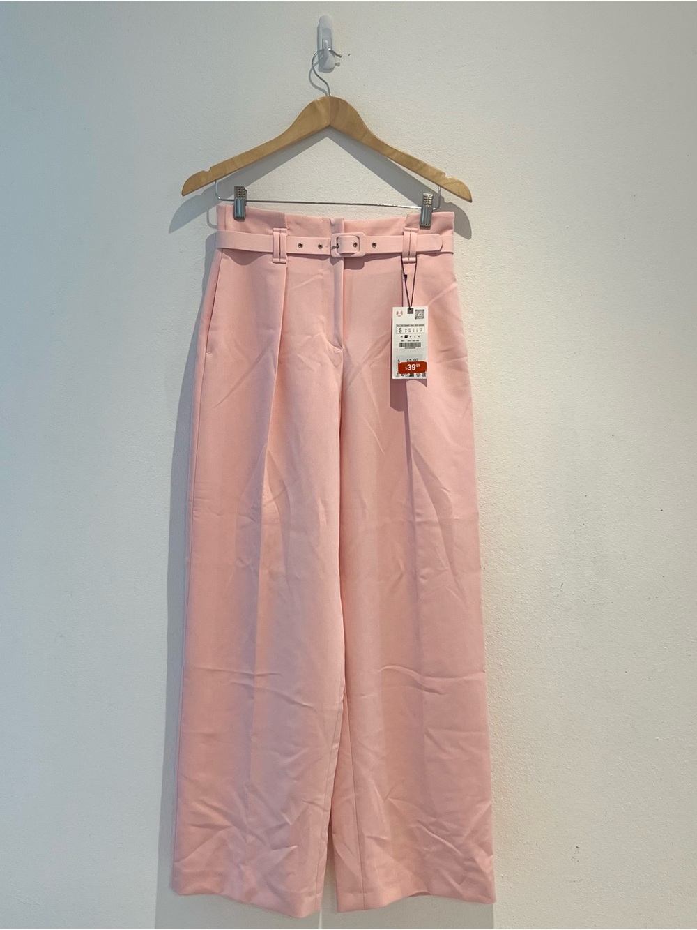 Zara Wide Leg Pants in Light Pink